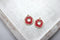Pink Donut Charms, gold plated charms, donut charms, pink enamel, mixed metal, 23mm x 20mm, hole 1.5mm, sold as 2 pieces.